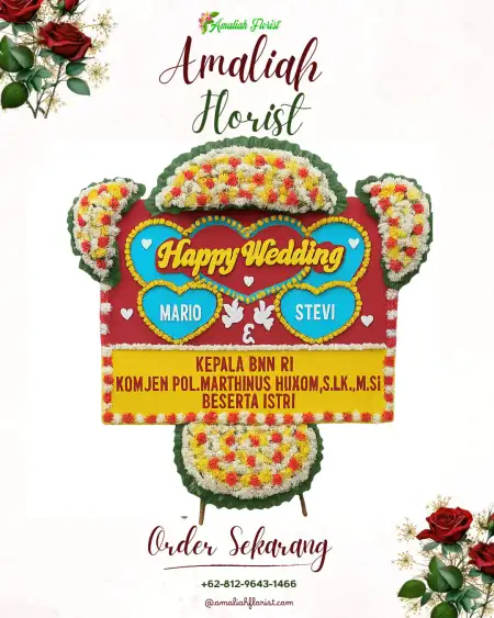Papan Bunga Pernikahan Lolomatua